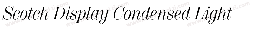 Scotch Display Condensed Light字体转换